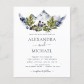 Budget Mountain Rustic Waterverf Greenery Wedding (Voorkant)