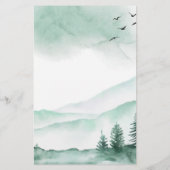 Budget Mountain Rustic Waterverf Greenery Wedding (Achterkant)