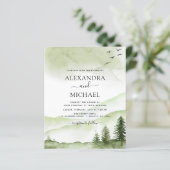 Budget Mountain Rustic Waterverf Greenery Wedding (Staand voorkant)