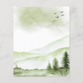 Budget Mountain Rustic Waterverf Greenery Wedding (Achterkant)