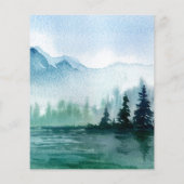 Budget Mountains Lake Wedding Invitation (Achterkant)