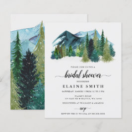 Budget Mountains Pine Bridal Shower Invitation