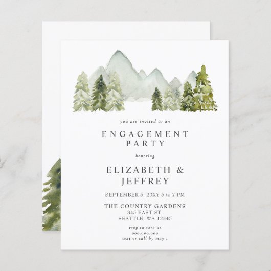 Budget Mountains Pine Engagement Party (Voorkant / Achterkant)