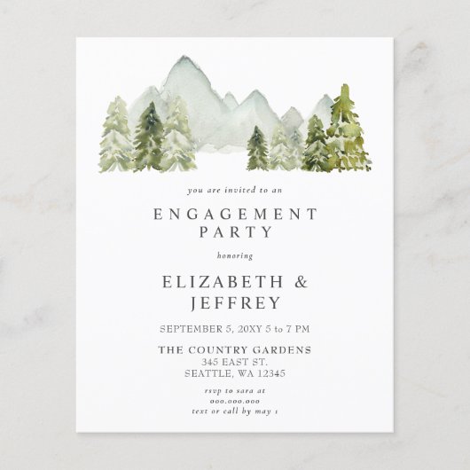 Budget Mountains Pine Engagement Party (Voorkant)
