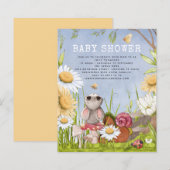 Budget Mouse Woodland Baby shower Invitation (Voorkant / Achterkant)