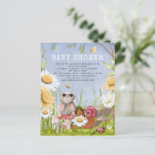 Budget Mouse Woodland Baby shower Invitation (Staand voorkant)