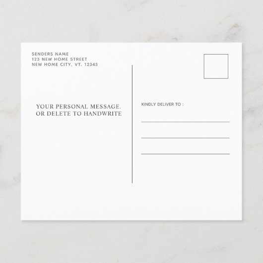 Budget Moving Announc Rustic Eucalyptus Wood (Achterkant)