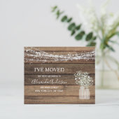 Budget Moving Announc Rustic Farmhouse Wood (Staand voorkant)