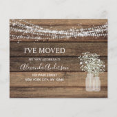 Budget Moving Announc Rustic Farmhouse Wood (Voorkant)