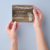 Budget Moving Announc Rustic Farmhouse Wood Flyer (Hand)