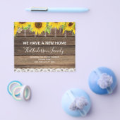 Budget Moving Announc Rustic Sunflower Wood Flyer (Enkel)