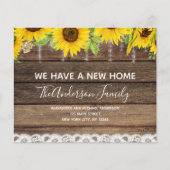 Budget Moving Announc Rustic Sunflower Wood Flyer (Voorkant)
