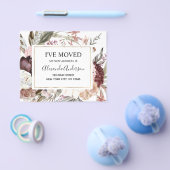 Budget Moving Announcement Boho Mauve Floral Flyer (Enkel)