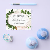 Budget Moving Announcement Eucalyptus Greenery  Flyer (Enkel)