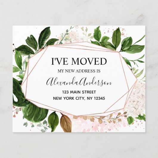 Budget Moving Announcement Eucalyptus Greenery  Flyer (Voorkant)