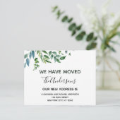 Budget Moving Announcement Voorjaarsgrafie Briefkaart (Staand voorkant)