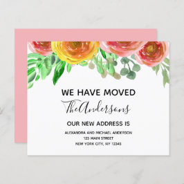 Budget Moving Announge Floral Blush Pink