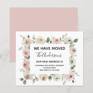 Budget Moving Announge Stusty Pink Floral