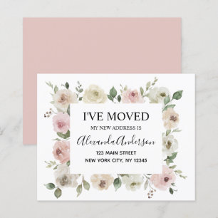 Budget Moving Announge Stusty Pink Floral