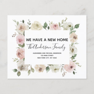 Budget Moving Announge Stusty Pink Floral Flyer