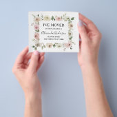 Budget Moving Announge Stusty Pink Floral Flyer (Hand)