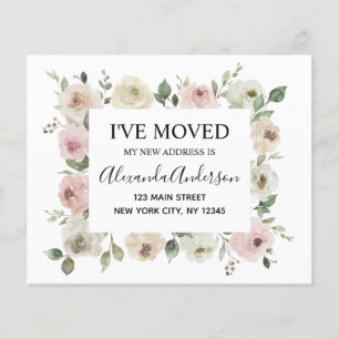 Budget Moving Announge Stusty Pink Floral Flyer