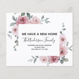 Budget Moving Announge Stusty Pink Floral Flyer