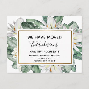 Budget Moving Announge Tropische Floral Briefkaart