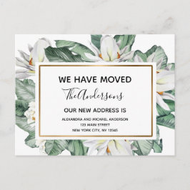 Budget Moving Announge Tropische Floral Briefkaart