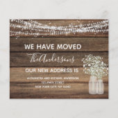 Budget Moving Notice Rustic Farmhouse Wood F Flyer (Voorkant)