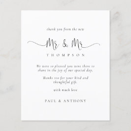 Budget Mr. en Mr. Script Gay Wedding Bedankt