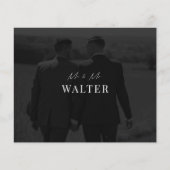 Budget Mr & Mr Wedding Foto Dank u Kaart (Voorkant)