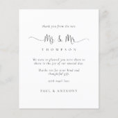 Budget Mr. Script Photo Gay Wedding Bedankt (Voorkant)