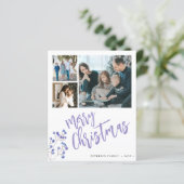 Budget multi-6 foto Merry kerstvakanay Kaart (Staand voorkant)