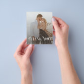 Budget multi foto collage bruiloft dank u kaart (Hand)