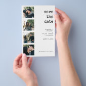 Budget multi foto collage bruiloft opslaan van de  flyer (Hand)