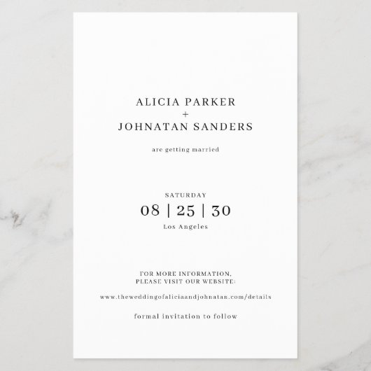 Budget multi foto collage bruiloft opslaan van de  flyer (Achterkant)