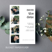 Budget multi foto collage bruiloft opslaan van de flyer