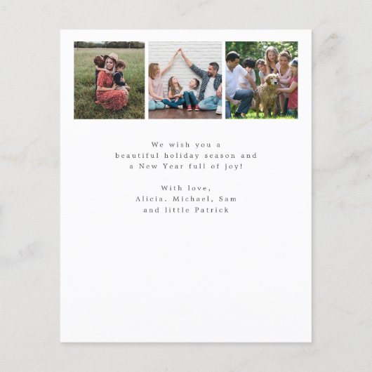 Budget multi-foto Merry kerstfeestay Kaart (Achterkant)