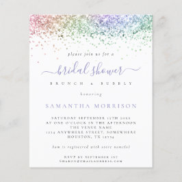 Budget Multicolor Glitter Bridal Shower