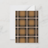 budget mustard plaid 1 foto kerstfeestdag notitiekaartje (Achterkant)