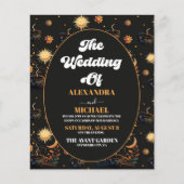 Budget Mystiek Zwart Goud Hemelse Sterren Bruiloft (Voorkant)