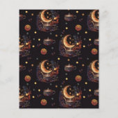 Budget Mystiek Zwart Goud Hemelse Sterren Bruiloft (Achterkant)