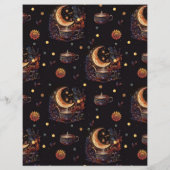 Budget Mystiek Zwart Goud Hemelse Sterren Bruiloft Flyer (Achterkant)