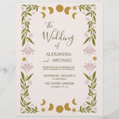 Budget  Mystieke Botanische Bruiloft Flyer (Voorkant)