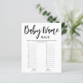 Budget Naam Race Baby Shower Spel (Staand voorkant)