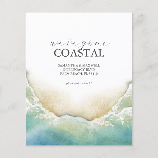 Budget naar het strand Nieuw adres verhuizen Flyer (Voorkant)