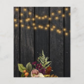 Budget najaar herfst rustige houtbruiloft uitnodig flyer (Achterkant)