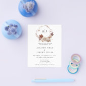 Budget najaar Monogram Weddenschap Uitnodiging Flyer (Enkel)