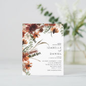 Budget najaar Terracotta Rustic Wedding Flyer (Staand voorkant)